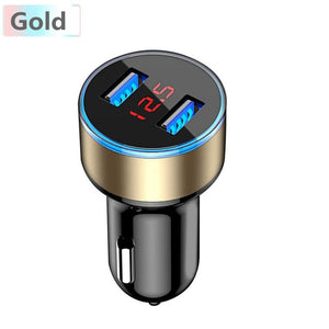 Dual USB Car Fast Charger & LED Display