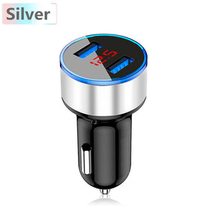 Dual USB Car Fast Charger & LED Display