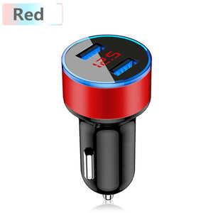 Dual USB Car Fast Charger & LED Display