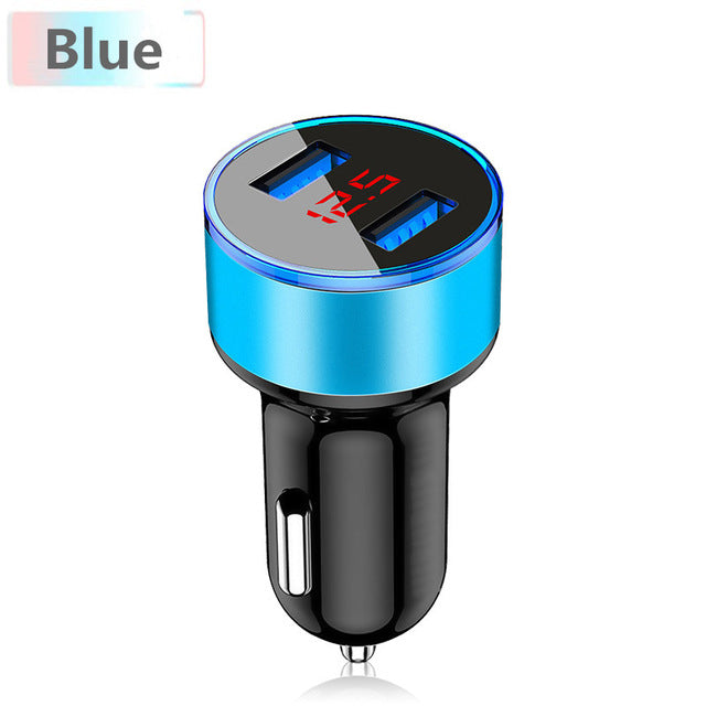 Dual USB Car Fast Charger & LED Display