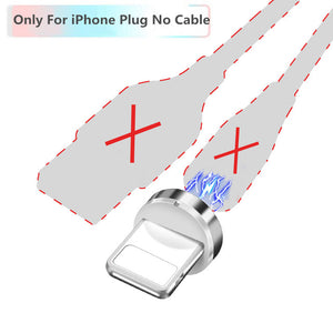 Fast magnetic charging USB cable (iPhone, micro USB, Type-C)