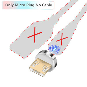 Fast magnetic charging USB cable (iPhone, micro USB, Type-C)