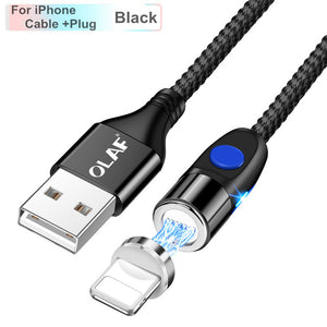 Fast magnetic charging USB cable (iPhone, micro USB, Type-C)